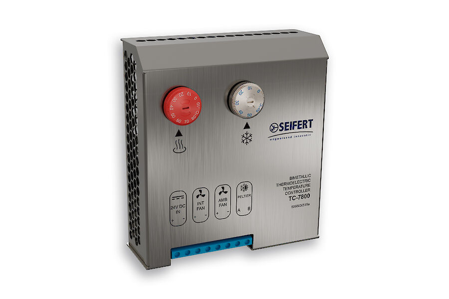 Bi-metal contrôleur pour climatiseurs PELTIER – régulateur température -20 à +60 °C – DIN rail - Image 1