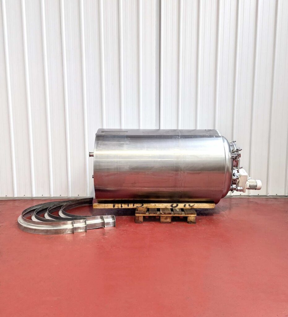Réacteur inox Boccard 1100 L – cuve de process avec double enveloppe - Image 1