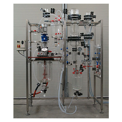 Réacteur 30L Kilolab – construction verre/PTFE/inox revêtu PFA, agitation vitesse variable - Image 1