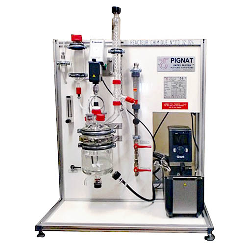 Mini réacteur chimique en verre avec double enveloppe, vanne de vidange Torion et moteur à vitesse réglable - Image 1