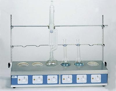 Batterie Micro-Kjeldahl 4 postes pour ballons 100mL, marque JP Selecta – Ref.: JGD526 - Image 1