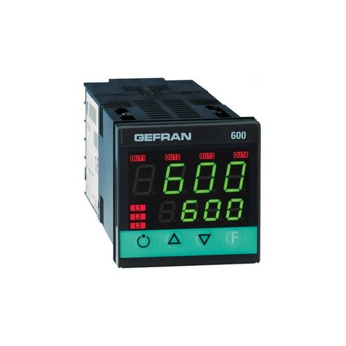 Régulateur de température standard Gefran 600 – format 48X48mm – entrée universelle U/I/R/TC – regulation TOR/PID C/F – 1 à 4 sorties - Image 1