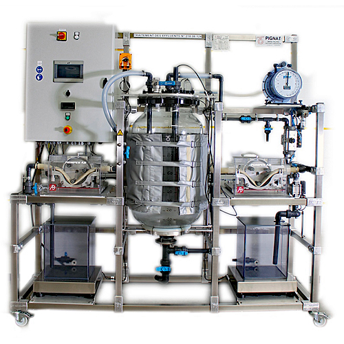 Méthaniseur 50L – 100L en verre, avec cuve d&rsquo;alimentation et de soutirage en PVC - Image 1