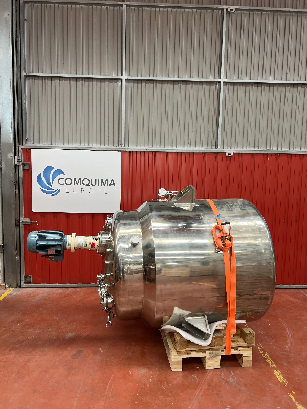 Réacteur tinsmacal acier inoxydable 1200 litres avec enveloppe et agitation – référence                        :                         c13934 1