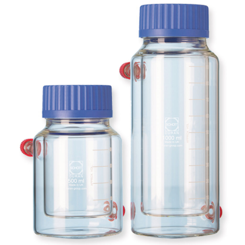 Réacteurs-flacons double enveloppe GLS80 – Flacon réacteur en verre borosilicaté Duran® 500 ou 1000 ml 1