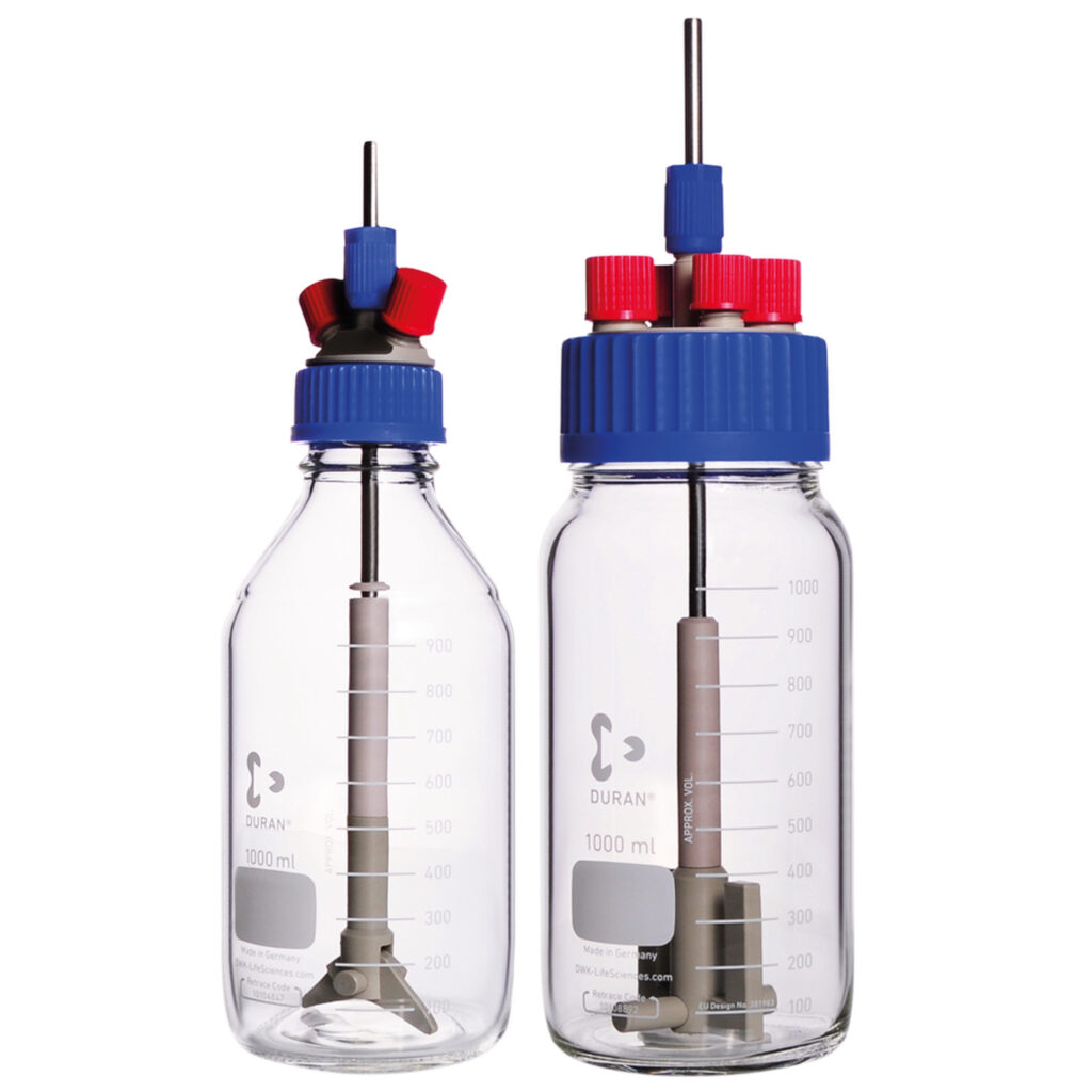 Réacteurs-flacons avec agitation – Flacons réacteur en verre borosilicaté Duran® GL45 ou GLS80 1
