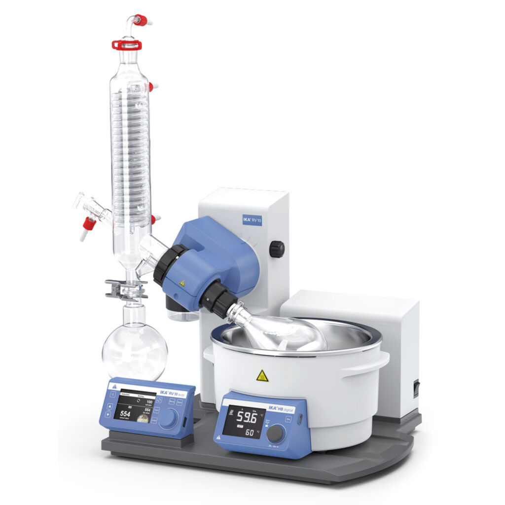 Evaporateurs rotatifs IKA – Modèles RV 3 V, RV 8 V, RV 10 digital V, RV 10 auto pro V – Surface de refroidissement 1500 cm² 1