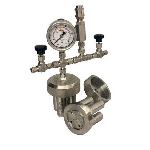 Réacteur sous pression Quadracell Asynt – 4 puits de 10 ml, acier inox 316, pression 50/100/200 bar, température 250°C 1