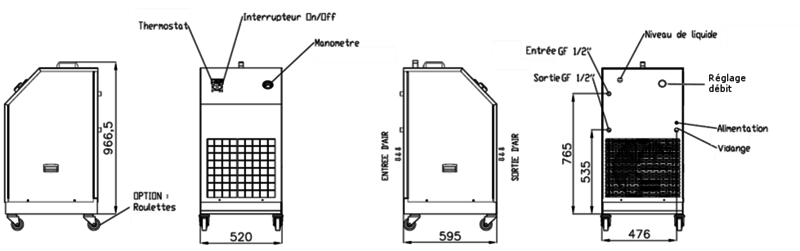 Refroidisseur d&rsquo;eau LABO 0,3 à 11 kW pour laboratoire – pompes centrifuge et basse pression 4