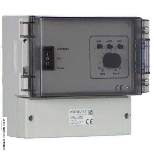 Régulateur de température IP54 Vortice-Axelair – Jusqu&rsquo;à 16 appareils, 2 sondes filaires – Réf. DELTAT 1