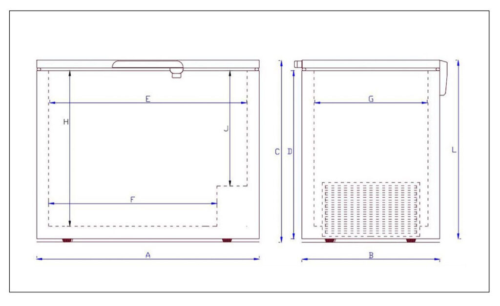 UNI : Congélateur laboratoire -45°C, coffre 130 à 416L, régulation électronique - Image 3
