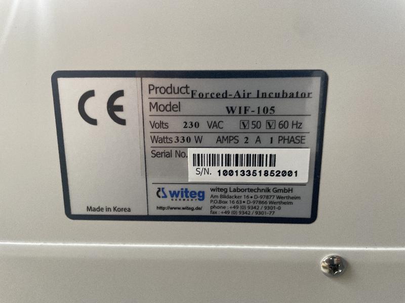 Incubateur Witeg WIF-105 - Image 1