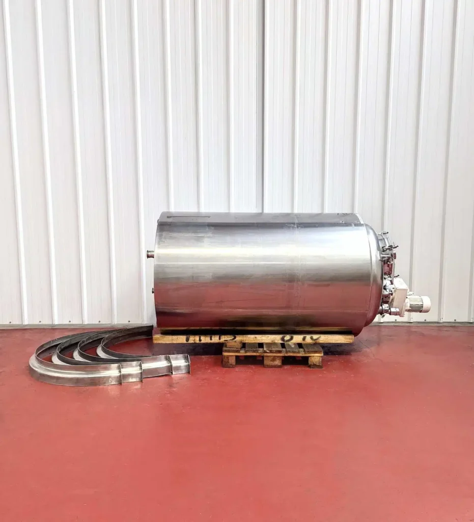Réacteur inox Boccard 1100 L – cuve de process avec double enveloppe 1